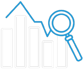 Graph and Magnifying Glass